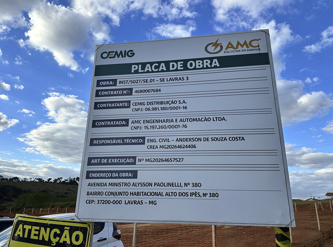 Diário de Obra AMC: os primeiros passos da Subestação Lavras 3